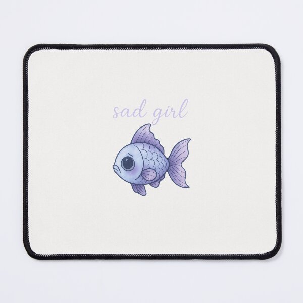 Item preview, Sad Pisces Fish | Watercolor Mystical Zodiac Art | Blue & Purple Celestial Illustration designed and sold by ClementineVera.