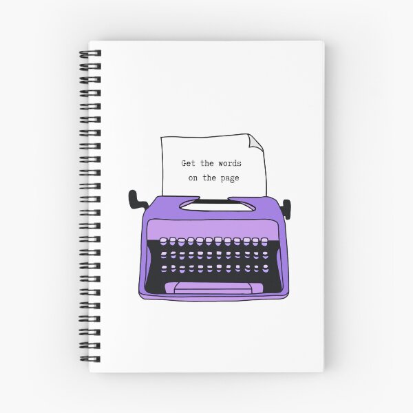 Item preview, Get the words on the page - purple typewriter designed and sold by CreativeStrand.