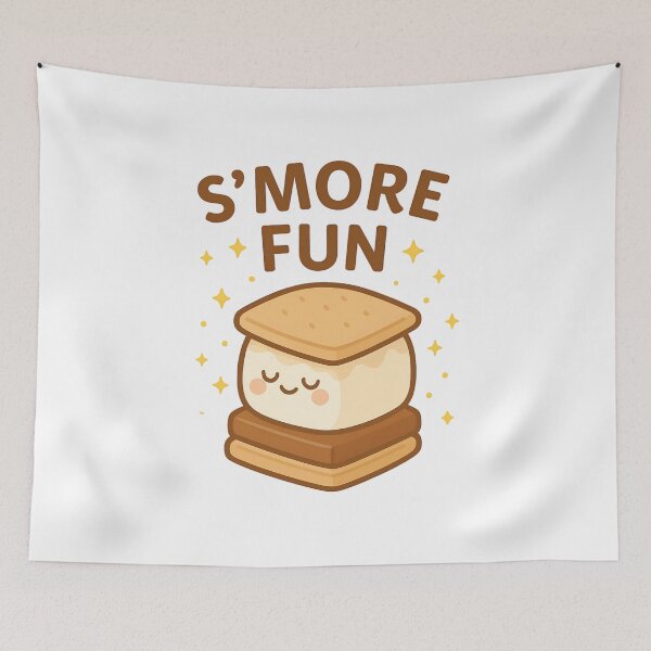 Item preview, S’MORE FUN – Kawaii S’more Cute Marshmallow Camping Pun Design designed and sold by ArtbotsGallery.