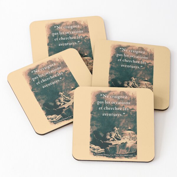 Item preview, Alexandre Dumas quote: Ne craignez pas les occasions et cherchez les aventures. designed and sold by artbleed.