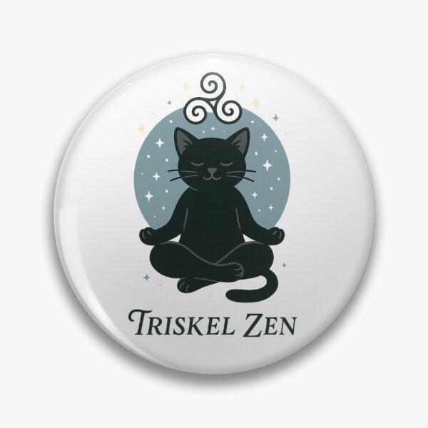 Item preview, meditating cat designed and sold by Triskelzen.