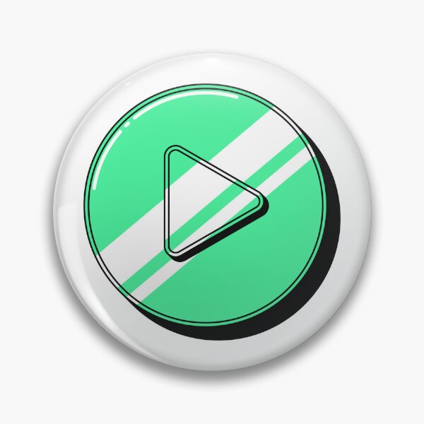 Item preview, Green play button illustration, pop art designed and sold by artskill2k17.