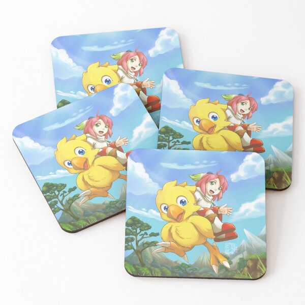 Item preview, Chocobo & Shiroma Art Poster - H.Gaiden/N.Qira designed and sold by AmazingSphelon.