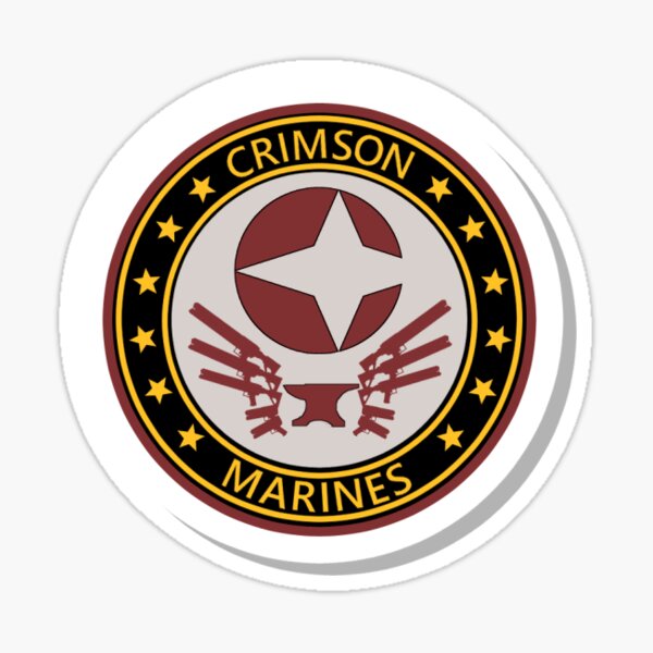 Item preview, Crimson Marines Badge designed and sold by JECBrush.