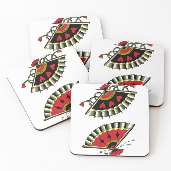 Artikelvorschau, American traditional tattoo flash folding fan entworfen und verkauft von jltucker42.