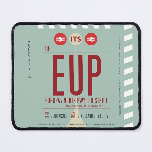 Artikelvorschau, Jupiter's Moon Europa Boarding Pass (Interplanetary Space Travel Ticket Collection) entworfen und verkauft von BGALAXY.