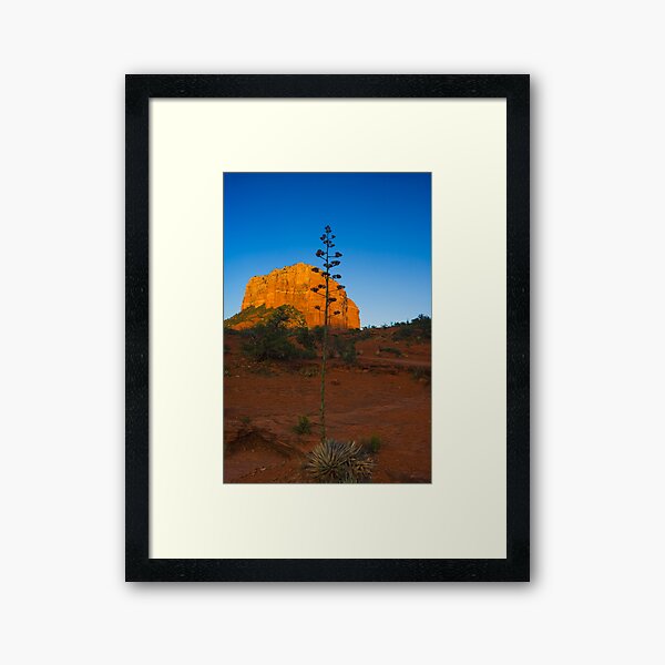 Sedona Sunset Court House Rock Framed Art Print