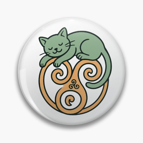 Item preview, cat on triskelion designed and sold by Triskelzen.