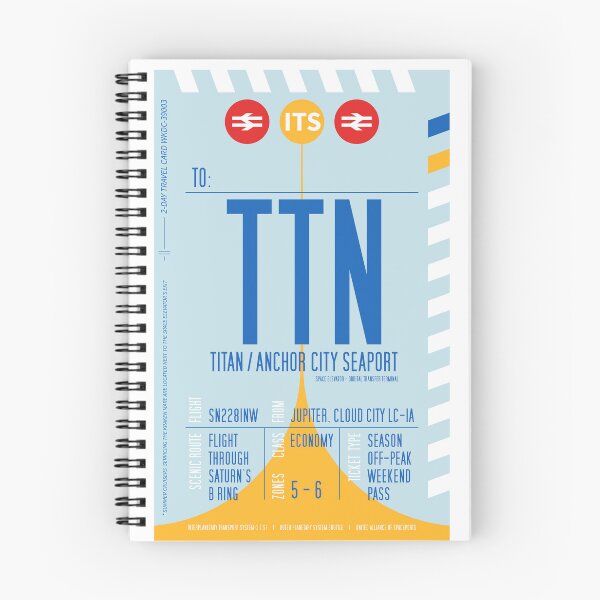 Item preview, Saturn's Moon Titan Boarding Pass (Interplanetary Space Travel Ticket Collection) designed and sold by BGALAXY.