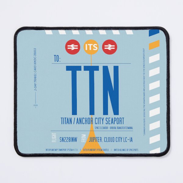 Item preview, Saturn's Moon Titan Boarding Pass (Interplanetary Space Travel Ticket Collection) designed and sold by BGALAXY.