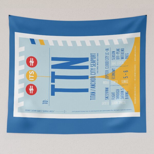 Item preview, Saturn's Moon Titan Boarding Pass (Interplanetary Space Travel Ticket Collection) designed and sold by BGALAXY.