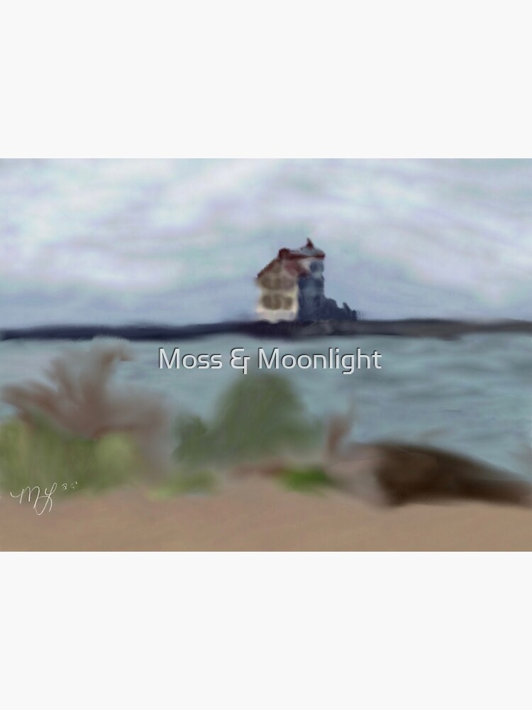 Thumbnail 3 of 3, Poster, Serene Beach Scene Watercolor Painting designed and sold by mossmoonlight.