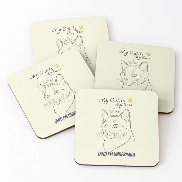 Item preview, My Cat Is My Boss (And I'm Underpaid) designed and sold by musthavewords.