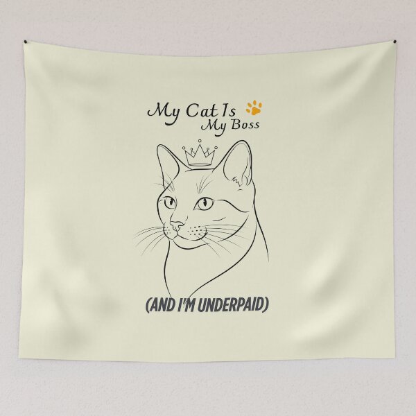 Item preview, My Cat Is My Boss (And I'm Underpaid) designed and sold by musthavewords.