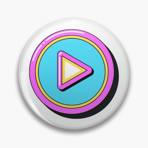 Item preview, Cartoon play button illustration, pop art designed and sold by artskill2k17.