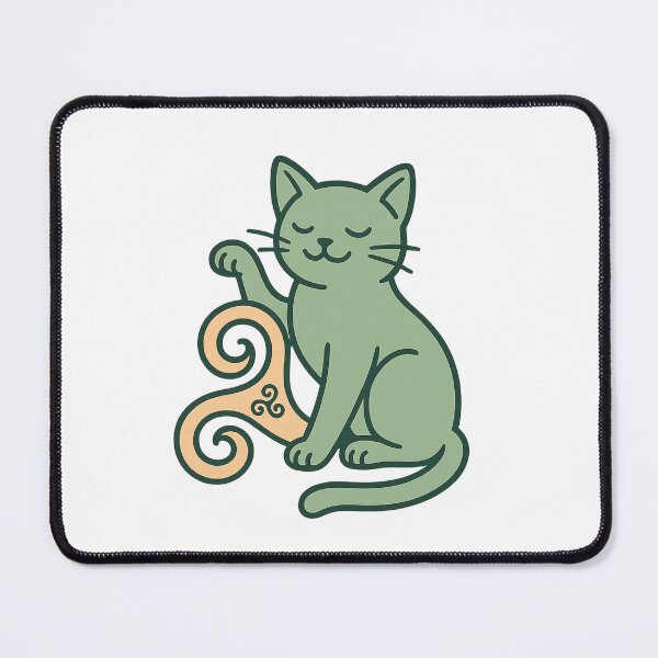Item preview, cat next to the triskelion (unmarked) designed and sold by Triskelzen.