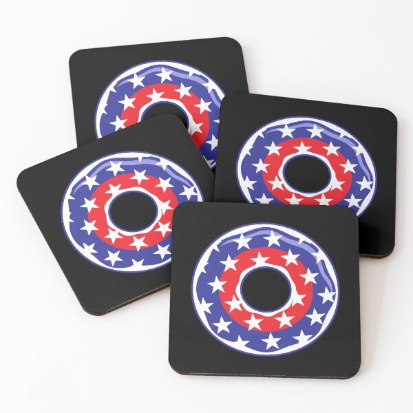 Item preview, USA Flag Donut, American Patriotic, 4th of July designed and sold by GoldenSunsetBloom.
