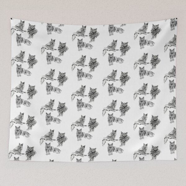 Item preview, Grey Cat Illustration Sticker Bundle, Nebelung Cat Breed designed and sold by alwaysbookish.