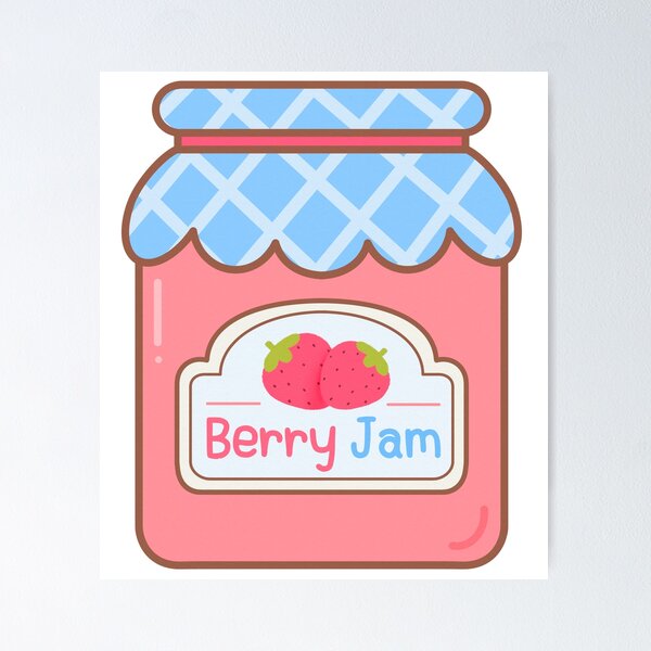 Item preview, Mixed Berry Strawberry Jam cute bottle designed and sold by nuchz.