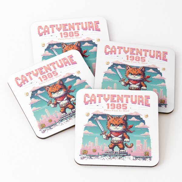 Item preview, Catventure 1985 – Pixel Cat Gamer designed and sold by YumePixel.