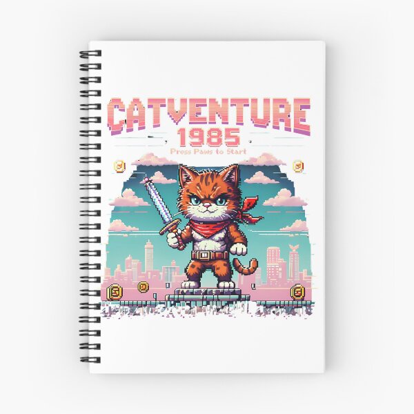 Item preview, Catventure 1985 – Pixel Cat Gamer designed and sold by YumePixel.
