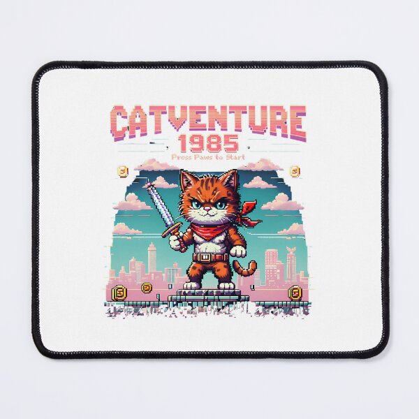 Item preview, Catventure 1985 – Pixel Cat Gamer designed and sold by YumePixel.