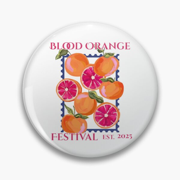 Item preview, Whimsical Retro Blood Orange Fruit Art designed and sold by CottonandQuill.
