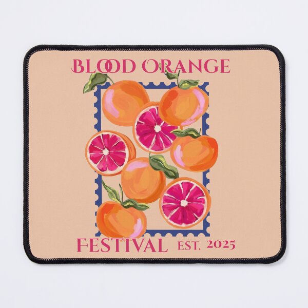 Item preview, Whimsical Retro Blood Orange Fruit Art designed and sold by CottonandQuill.