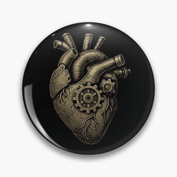Item preview, Steampunk Mechanical Heart – Vintage Industrial Organ Art with Gears & Tubes designed and sold by HAFIZ-DP.