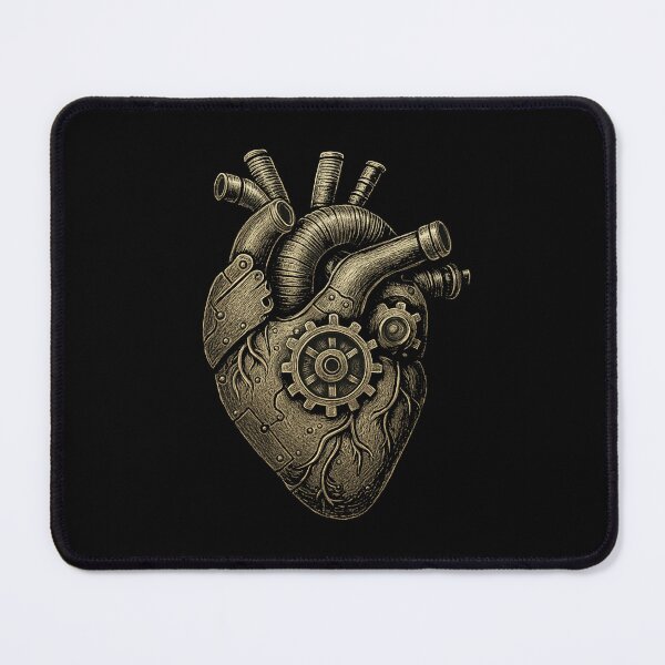 Item preview, Steampunk Mechanical Heart – Vintage Industrial Organ Art with Gears & Tubes designed and sold by HAFIZ-DP.