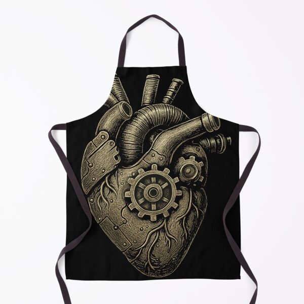 Item preview, Steampunk Mechanical Heart – Vintage Industrial Organ Art with Gears & Tubes designed and sold by HAFIZ-DP.