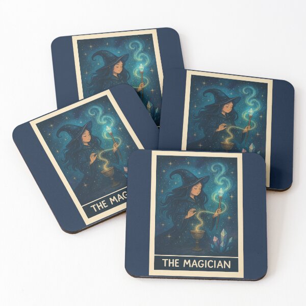 Item preview, Mystical Tarot Art – The Magician Witch Casting Celestial Magic designed and sold by Inspired by CarMa.