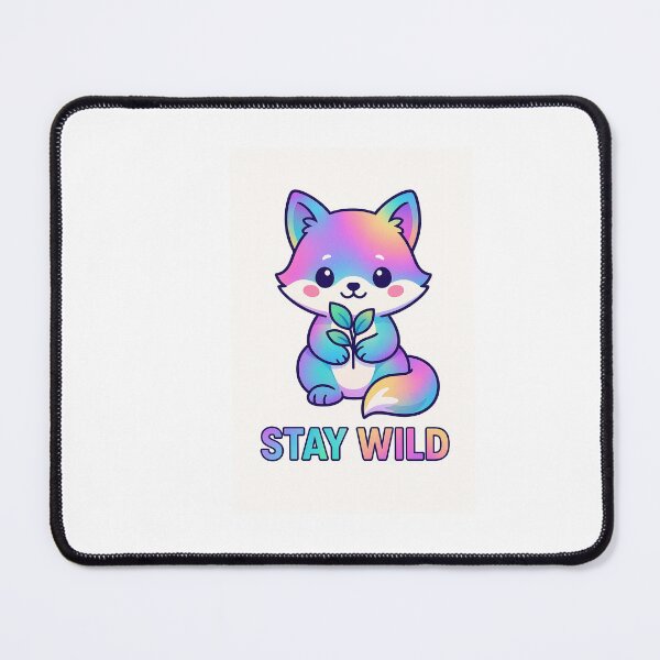 Item preview, Rainbow Gradient Fox – Stay Wild Cute Sticker designed and sold by Sebhel.