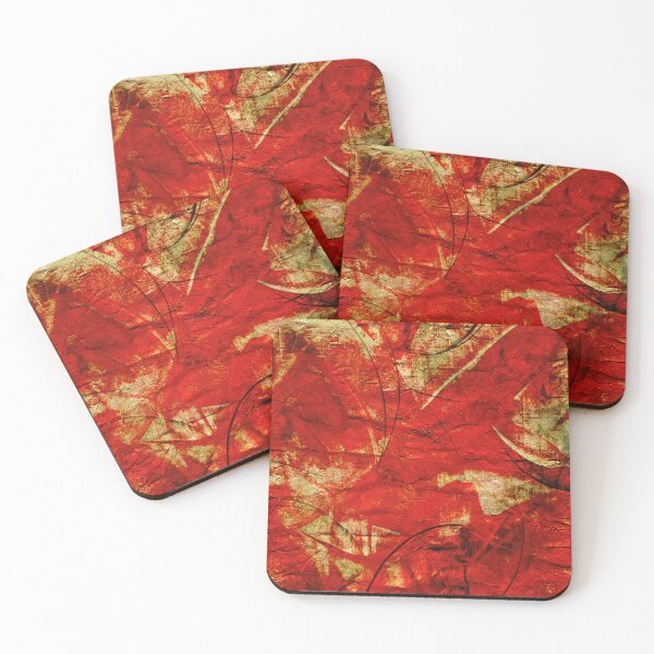 Item preview, Red Swirls Abstraction On Paper designed and sold by NickDedidis.