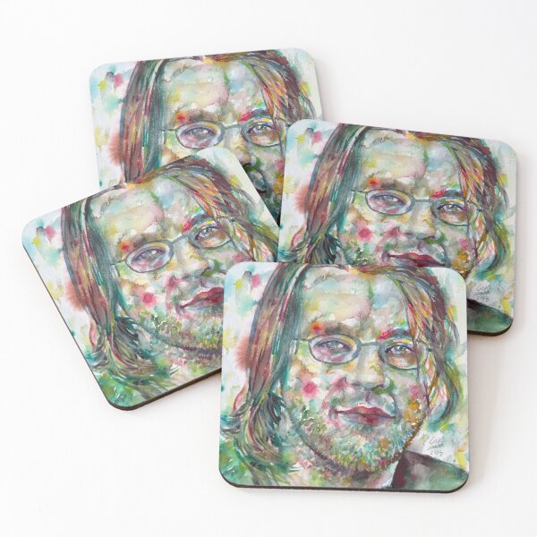Item preview, DAVID FOSTER WALLACE watercolor portrait designed and sold by lautir.