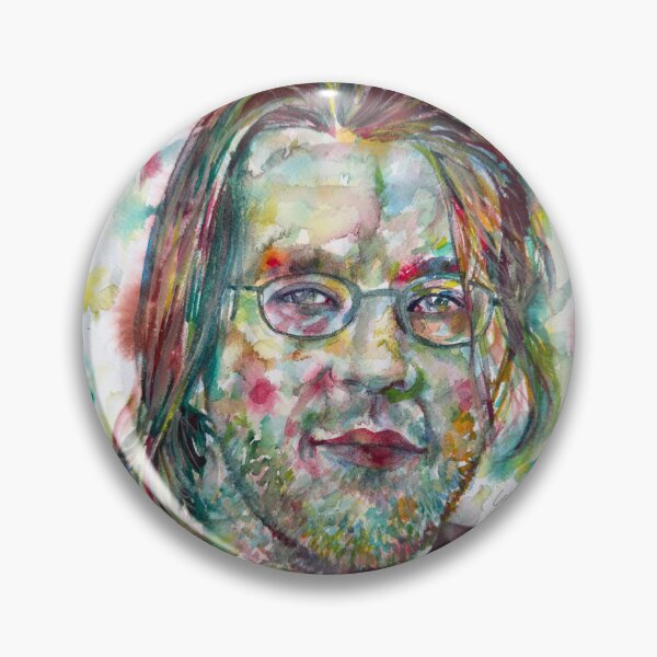 Item preview, DAVID FOSTER WALLACE watercolor portrait designed and sold by lautir.