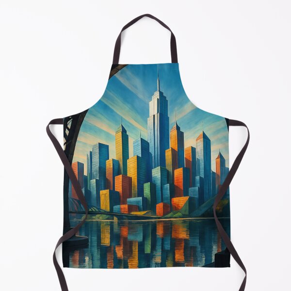 Item preview, Futuristic skyline through bridge arch designed and sold by Sigtrix.