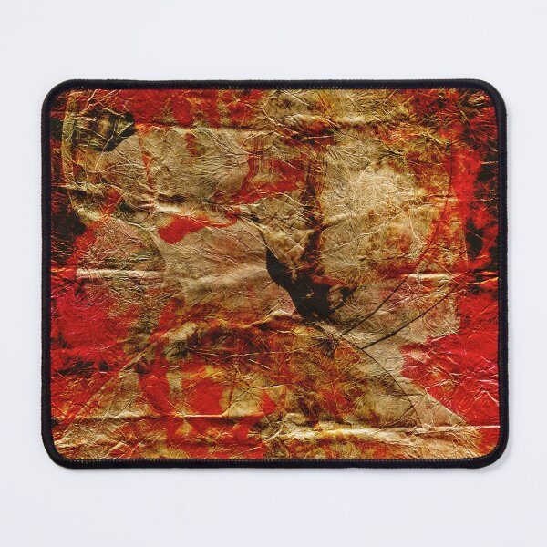 Item preview, Red and Gold Organic Abstraction on Paper designed and sold by NickDedidis.