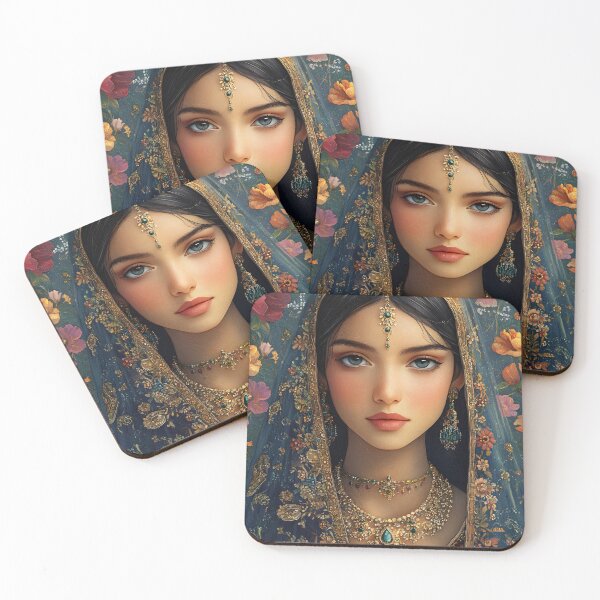 Item preview, Elegant Young Woman in Traditional Attire and Jewelry designed and sold by Artessie.