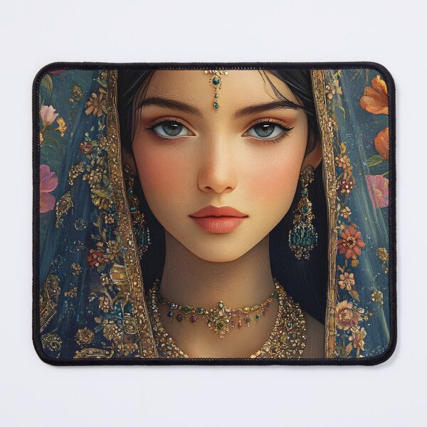 Item preview, Elegant Young Woman in Traditional Attire and Jewelry designed and sold by Artessie.