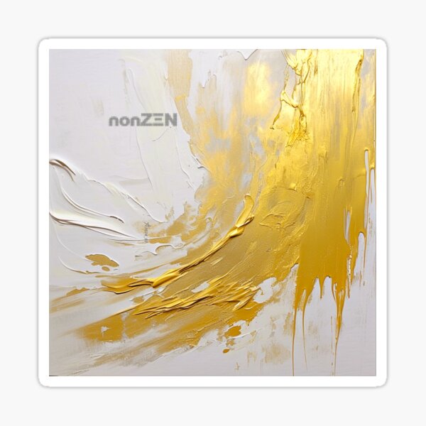 AI Gold Milky Brush Oil Paint nonART _ Tomica Aco Goluban _ Architect _ Minimalist _ Croatia 2024_02_14 Sticker