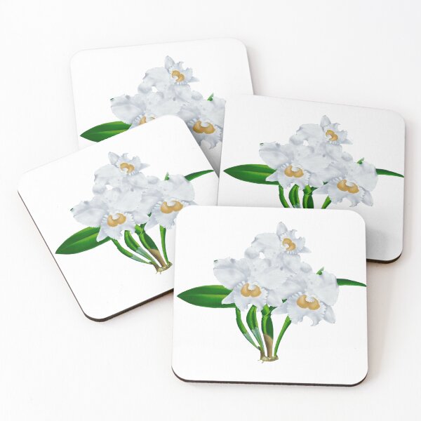 Item preview, White Cattleya Orchid Serenity designed and sold by Wednesday Art design .