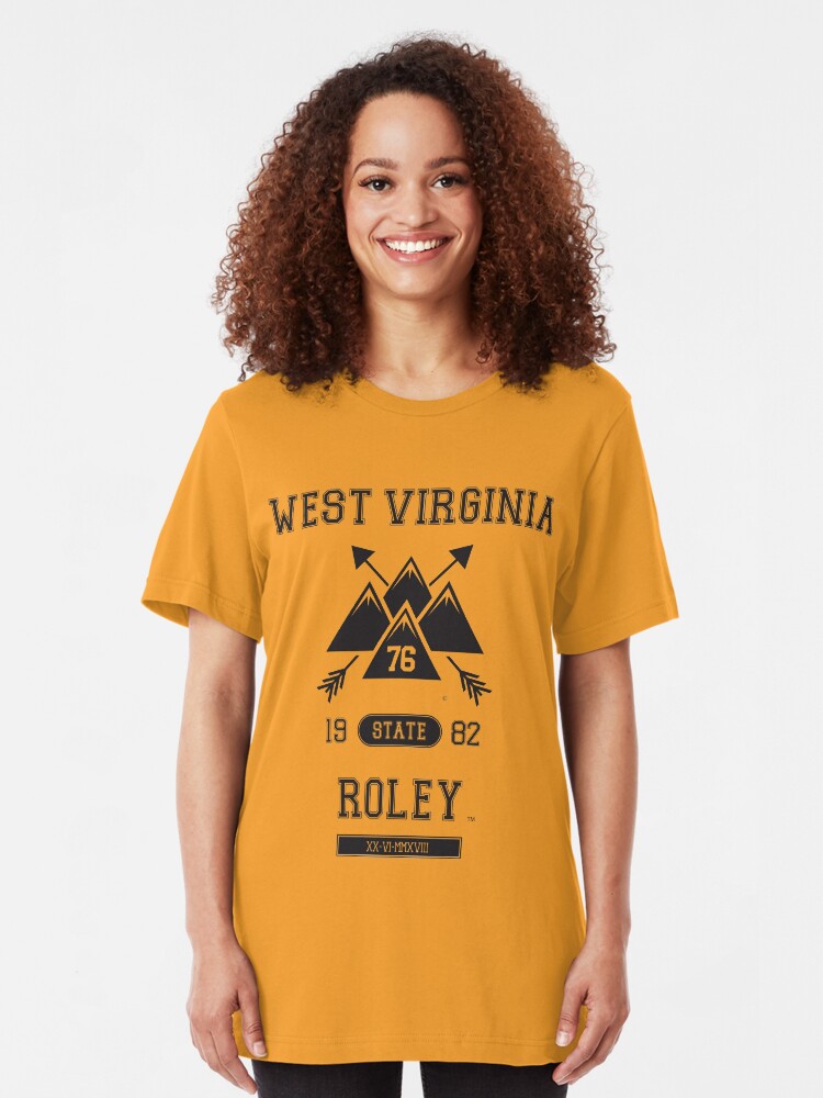 Alternate view of West Virginia Mountains Slim Fit T-Shirt