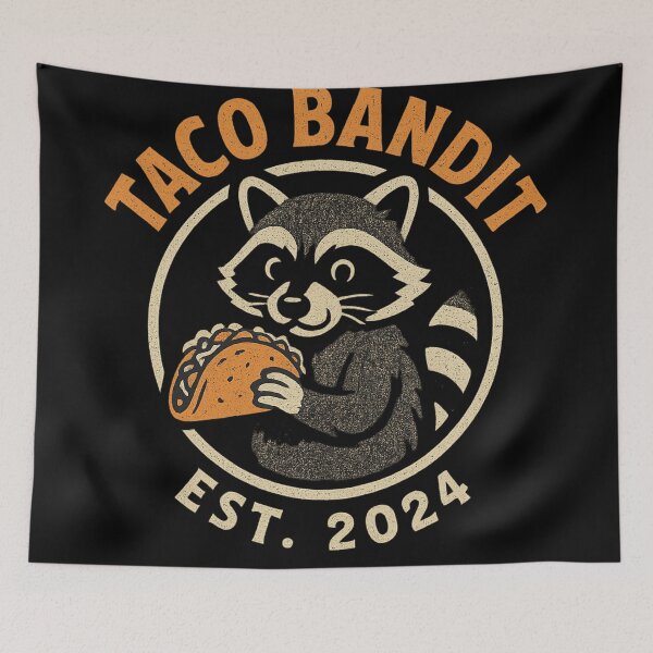 Item preview, Taco Bandit – Funny Raccoon Taco Lover Badge designed and sold by PixelPunx.