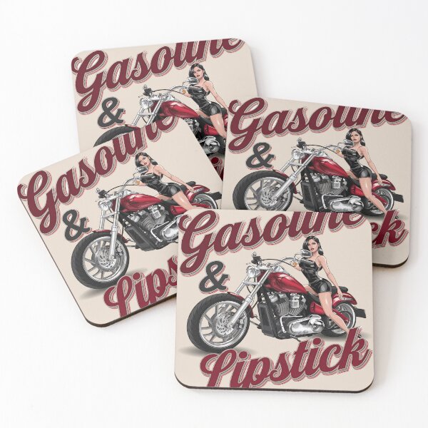 Item preview, Gasoline & lipstick - Filling station - Petroliana - cafe racer styling - highway to hell - Chop shop - Born to race designed and sold by JansenGS.