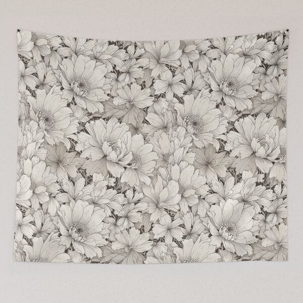 Item preview, Monochrome Floral Pattern designed and sold by CoolPixels.