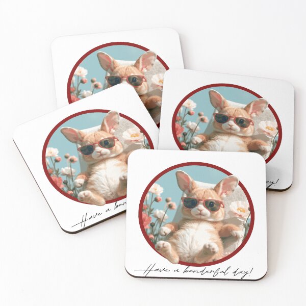 Item preview, Cute rabbit sunbathing designed and sold by zingiberdsn.