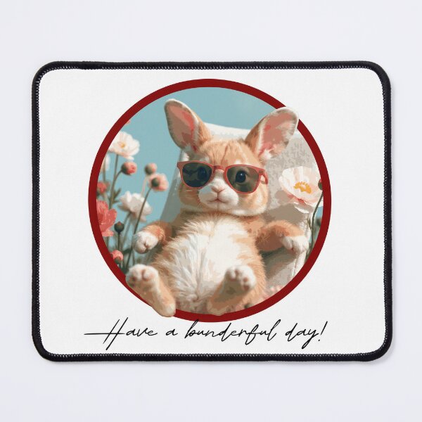 Item preview, Cute rabbit sunbathing designed and sold by zingiberdsn.
