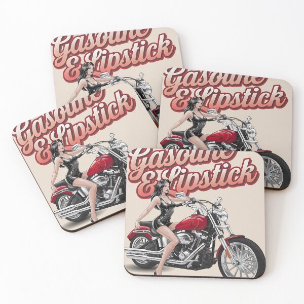 Item preview, Gasoline & lipstick - Filling station - Petroliana - cafe racer styling - highway to hell - Chop shop - Born to race designed and sold by JansenGS.