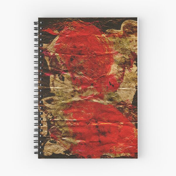 Item preview, Red and Gold Textured Abstraction on Paper designed and sold by NickDedidis.